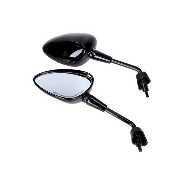 Spiegel Set 101_Octane M8 kurz schwarz glänzend für Vespa GTS HPE, Sprint, Primavera