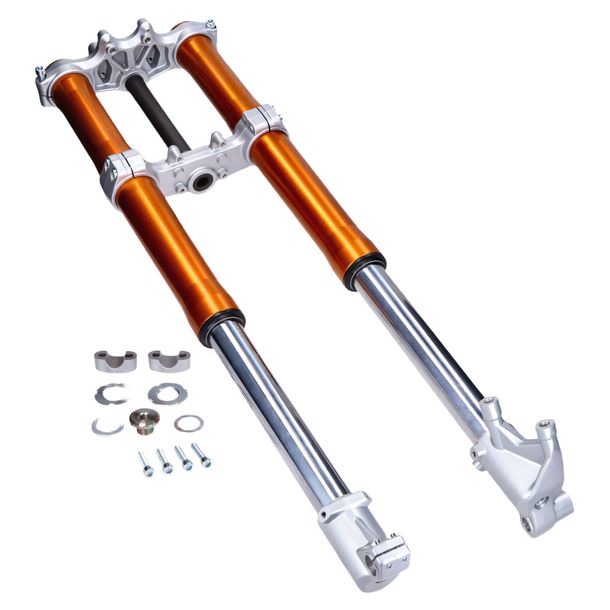 Fourche inversée 101_Octane 860mm complète, anodisée or pour Rieju MRT PRO 50 / 125 Année de fabrication 2009 - 2015