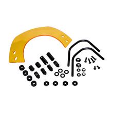101_Parabrezza corto colorato giallo Octane 11x30cm con attacco per Vespa Primavera 50, 125, 150