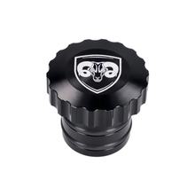 66Heroes zwarte 45mm geperforeerde aluminium tankdop voor Piaggio Ciao, Bravo