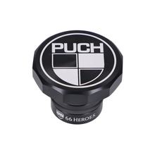 66Heroes zwarte aluminium tankdop 48 mm voor Puch Maxi S, N