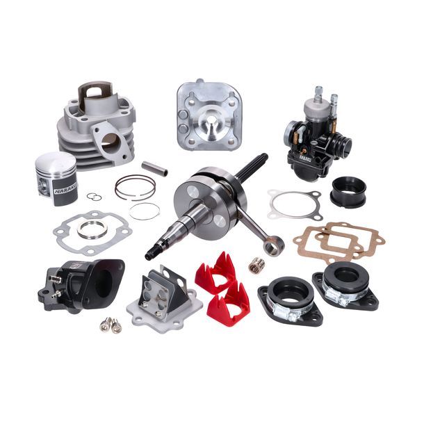 Zylinderkit Naraku RevUp Aluminium Zylinder 70ccm 10mm Kolbenbolzen für Minarelli liegend AC