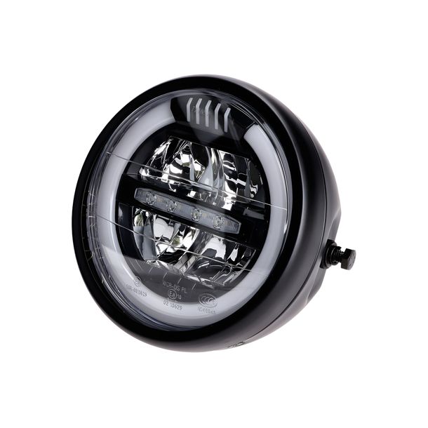 Puig LED round 175 mm black universal headlamp for Aeon Revo, Aprilia Mini RX Entry Derbi DFW FDX Fantic Motor Caballero Performance Motard Enduro ER