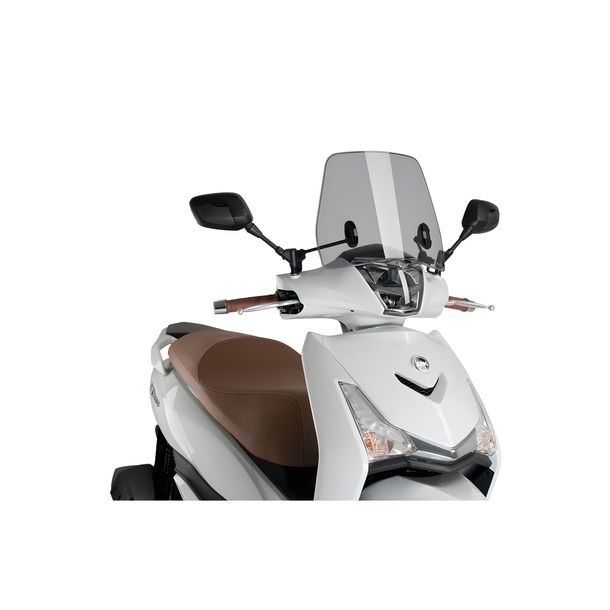 Pare-brise Puig Trafic couleur fumée 370x310 mm avec ABE pour Sym HD 300 2019