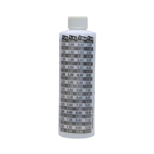 Schmitt 250 ml 2T oliemengfles met weegschaal