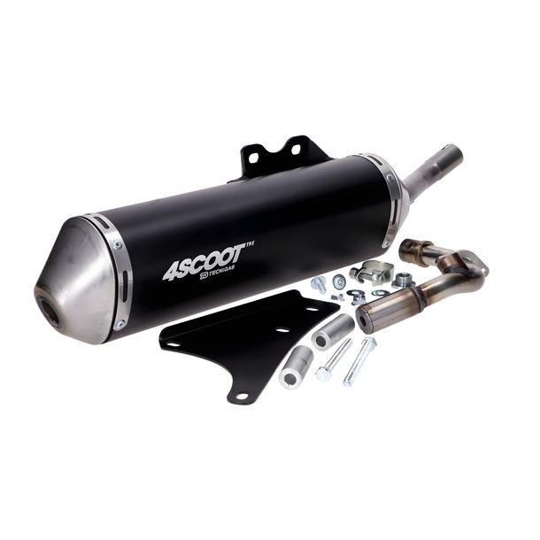 Escape Tecnigas 4SCOOT TRE, 3 kg, aluminio, M12/18 para Vespa Primavera/Sprint, Piaggio Liberty/Zip 50 iget Euro4/Euro5