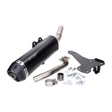 Uitlaat Tecnigas 4SCOOT Evo zwart met lambda-sensor met homologatie voor SYM GTS 300i, Joymax 300i