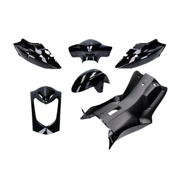 Kit de carenado TUNR de 6 piezas negro para Kymco Agility 50, 125 cc 2T, 4T 08-17