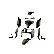 TUNR 11-delige glanzend zwarte kuipset voor Yamaha X-Max 125-250cc, MBK Skycruiser 125-250cc tot 2009
