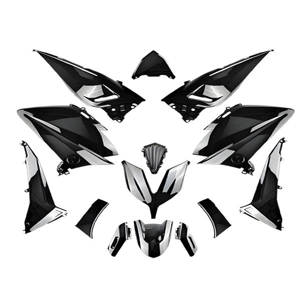 Kit de pièces de carénage TUNR 14 pièces noir pour Yamaha T-Max 530 2015-2017