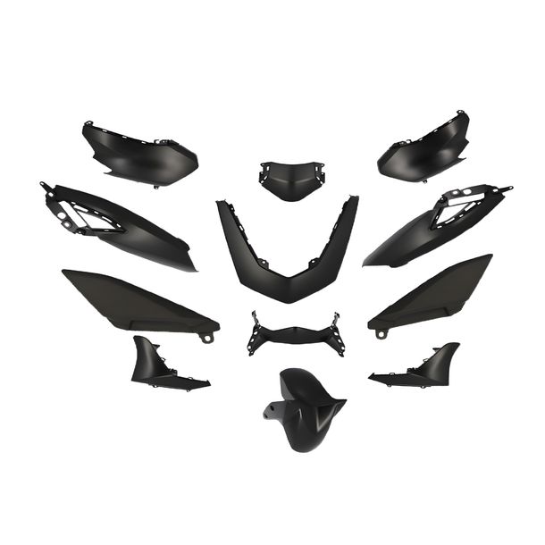Kit de carénage TUNR 12 pièces noir mat pour Yamaha N-Max 125, 155i 2021