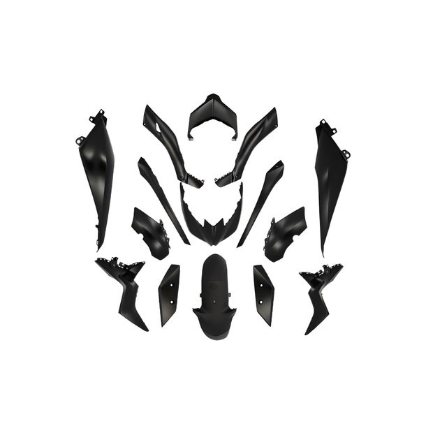 Kit de carenado TUNR negro mate de 15 piezas para Yamaha X-Max 125, 300, 400