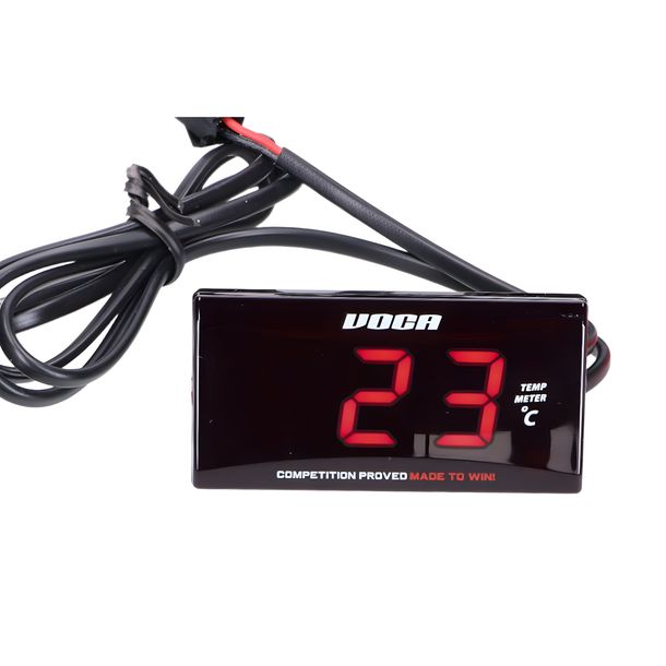 Medidor de temperatura VOCA Racing para motores refrigerados por agua (0-120 °C), color rojo, Aprilia RX, Fantic Motor Caballero Performance Motard Enduro