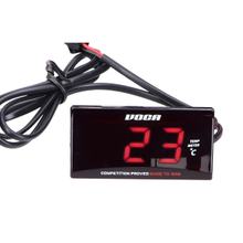Indicador de temperatura VOCA Racing Temp-Meter 0-120ºC vermelho motores arrefecidos a água para Aprilia RX, Fantic Motor Caballero Performance Motard Enduro ER Competizione