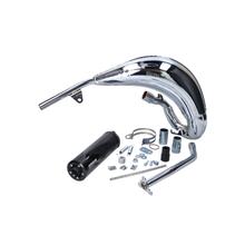 Impianto di scarico VOCA Racing Cross Cromato 50/70ccm Silenziatore nero per Beta RR Enduro, SM 2021