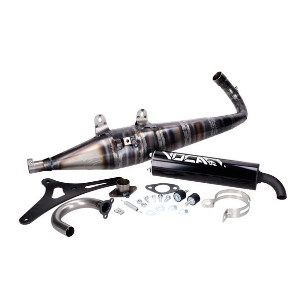 Auspuff VOCA Racing Corse schwarz 39mm für Aprilia, Gilera, Italjet, Piaggio 125, 150 2T