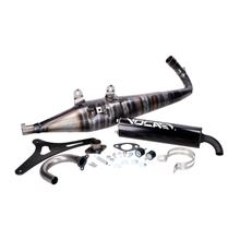 Auspuff VOCA Racing Corse schwarz 39mm für Aprilia, Gilera, Italjet, Piaggio 125, 150 2T