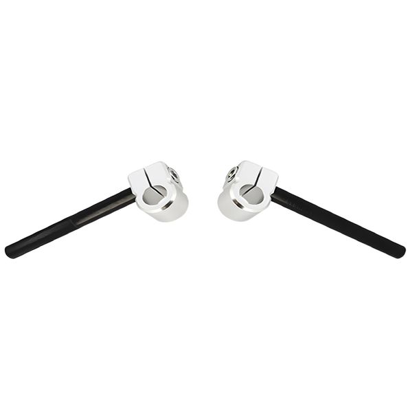 Manillar Doppler de 2 piezas, 22 mm de aluminio negro, pinza de 30 mm de diámetro para ATU / Explorer Formula 0 Jump Level, Aeon Revo Baotian BT49QT-6A4
