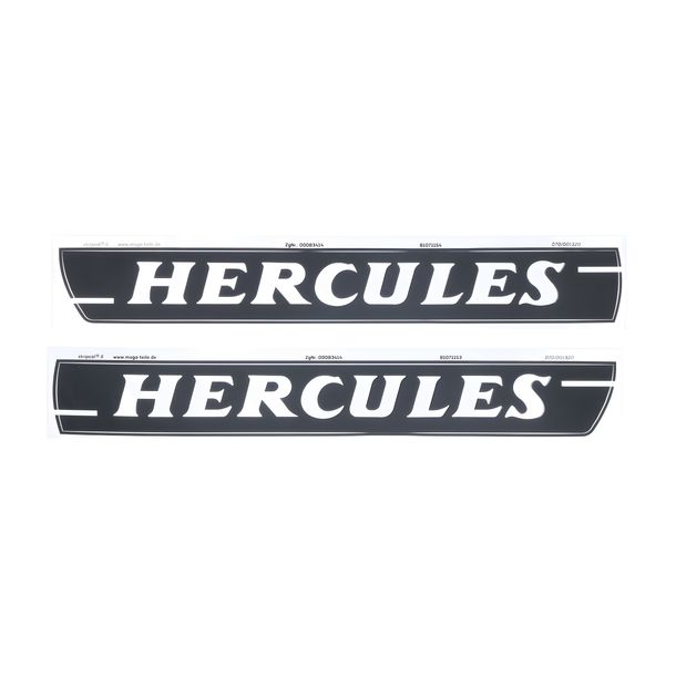 Set adesivi serbatoio MOGA 270x34mm nero opaco per Hercules HR 1, HR 2