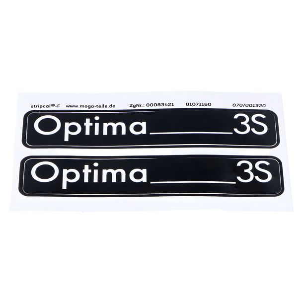 Aufkleber Satz MOGA 105x21mm für Hercules Optima 3S