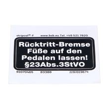 Aufkleber Rahmen MOGA 53/27mm schwarz, weiß, 937.947.20.61 für Hercules, Prima, HR Hobby Rider