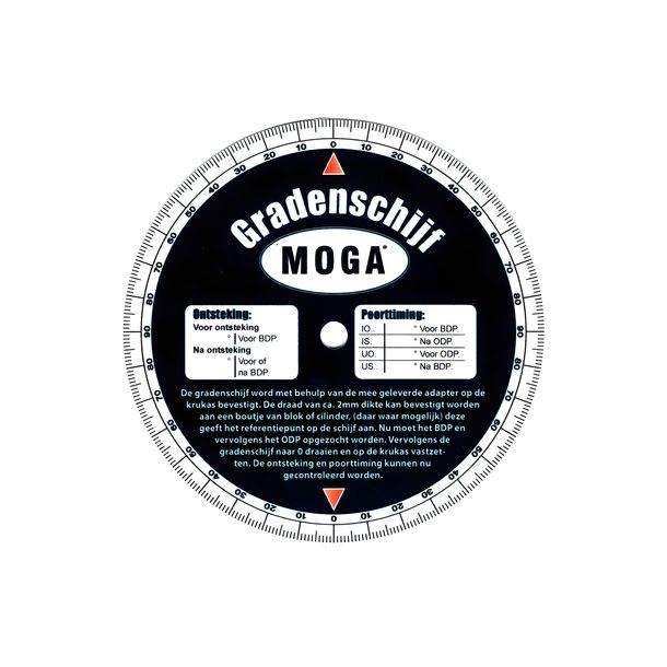 Manometro in plastica MOGA 120 mm per Zündapp, Kreidler, Hercules