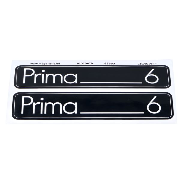 Set adesivi MOGA 105 mm x 21 mm per Hercules Prima 6