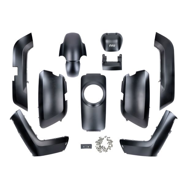 Verkleidungskit 10-teilig schwarz grundiert für NIU-N1, NQi-Sport, NQi-GT, NQI-GTS