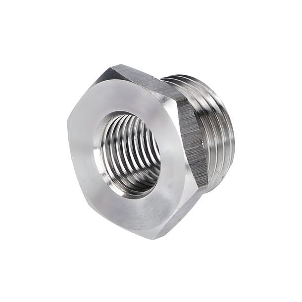 Lambda sensor reduction adapter M18/M12 stainless steel for Vespa GTS, GTV 125-300ccm Euro5