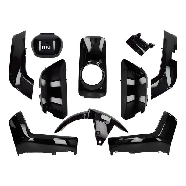10-piece glossy black fairing kit for NIU MQi, NQi