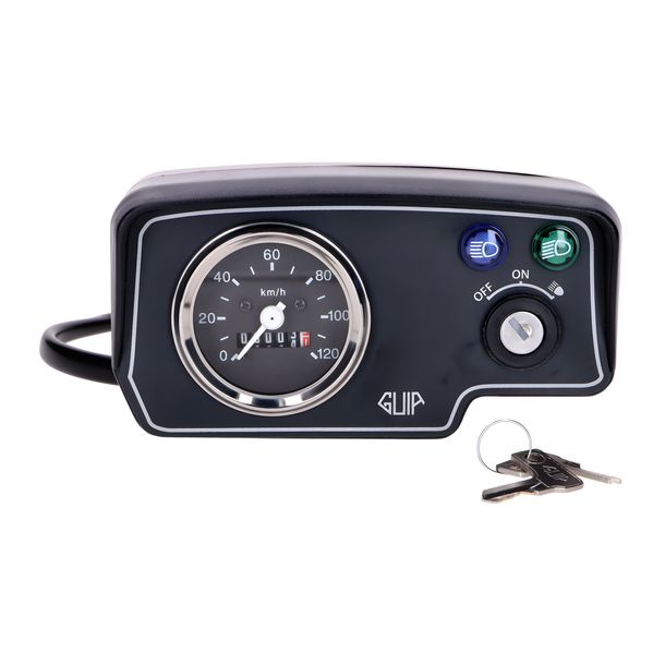 Cockpit mit Tacho und Zündschloss 60mm für Puch Maxi – Bild 1