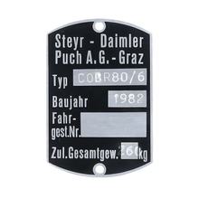 Štítek na rám 60x40mm pro Puch N 50