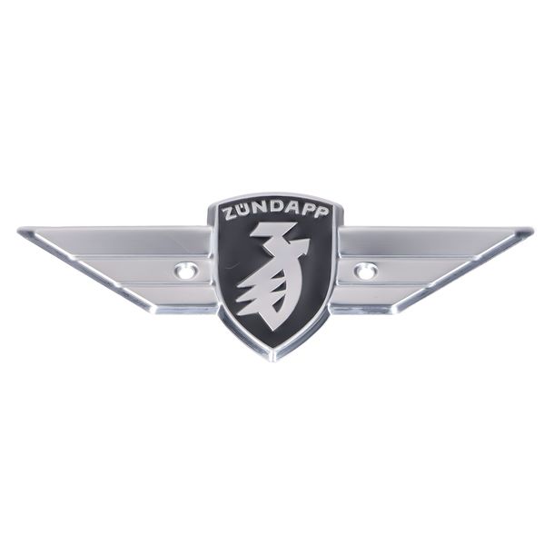 Beinschild Emblem 107mmx45mm Lochabstand 36mm für Zündapp R 50, RS KS C Sport Combinette, Super Combinette