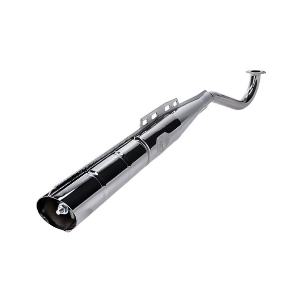 Auspuff Chrom 28mm mit Logo für Puch Maxi