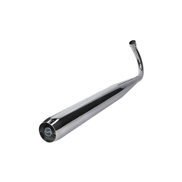 Complete exhaust 36/32mm chrome for Zündapp