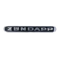 Aufkleber Emblem schwarz / chrom 130x16,5mm aus Aluminium länglich für Zündapp