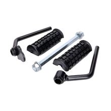 Supporto poggiapiedi nero con gomme per Puch Maxi