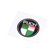 Nálepka na nádrž 40mm kulatá tříbarevná, 1 kus pro Puch