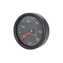 Tachometer 120km/h 85mm schwarz/grün für Kreidler, Hercules, Puch, Zündapp