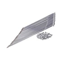 Set de rayons WWS Kleeblatt Chrome 212 mm 211 mm pour Hercules 221 MFHT