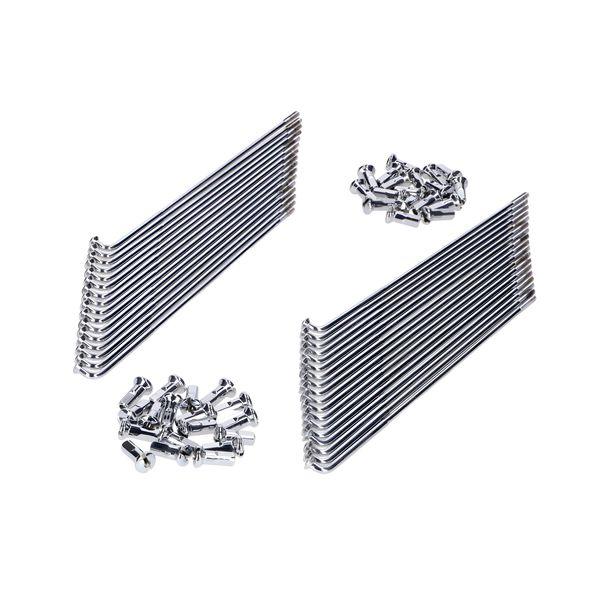 Speichen Satz WWS Kleeblatt Chrom 148mm mit Nippel, 36 Stück für Kreidler Florett RS K54/53