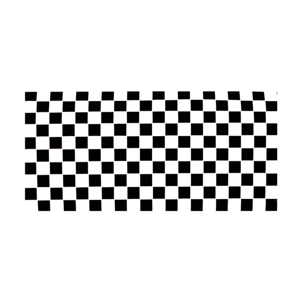 SIP Karo sticker zwart/wit 2000x100mm, geruit 6mm