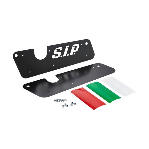 Tuyau d'échappement à bras oscillant SIP en acier inoxydable noir pour Vespa GTS, GTS Super, GTV, GT 60, GT, GT L 125-300ccm
