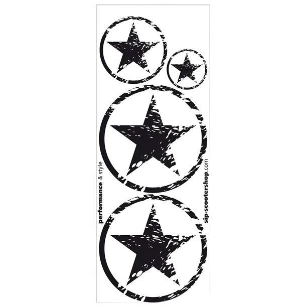 Kit de décoration d'autocollants SIP Star noir L 1110 mm L 420 mm