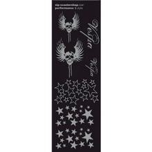 Conjunto de Adesivos SIP "Stars I" prata 1160x360mm com Caveira