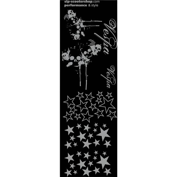 SIP „Stars II” 1160x360mm stickerdecoratieset met schedel