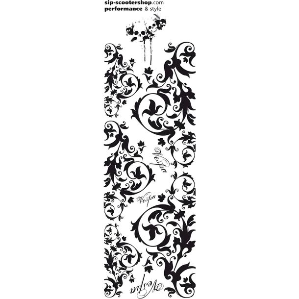 SIP „Ornament I” 1170x370mm stickerdecoratieset met schedel