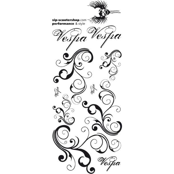 SIP „Ornament II” 1170x470mm stickerdecoratieset met schedel
