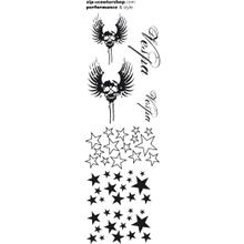 Aufkleberdekorset "SIP Stars I" schwarz 1160x360mm mit Skull