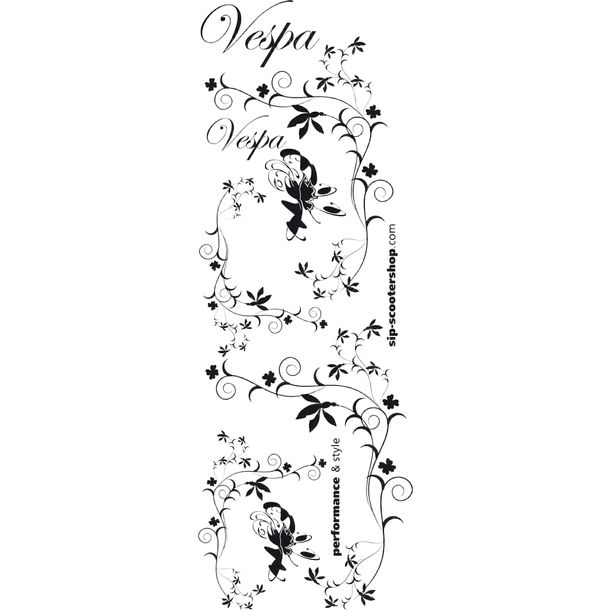 SIP Flower L 1150 mm B 400 mm Vespa-stickerdecoratieset